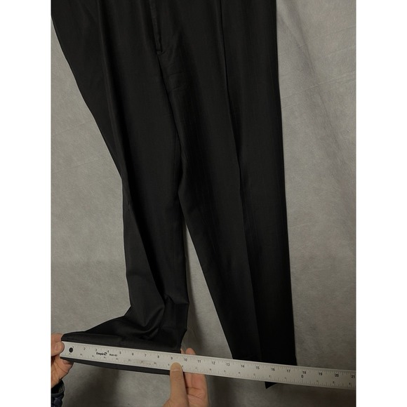 Jos A Bank Suit Men 46R Black‎ Brown Striped 2B Academia Wool 39X32 Pants Luxury - Picture 11 of 16